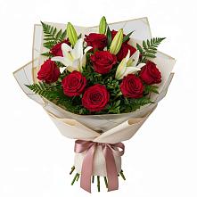 Букет цветов из:  Лилии и Розы в Белово