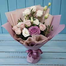 Букет цветов из:  Розы и Лизиантусы в Белово