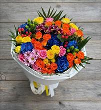 Букет цветов из:  Розы и Хризантемы #REPLACE_PRED# Белово