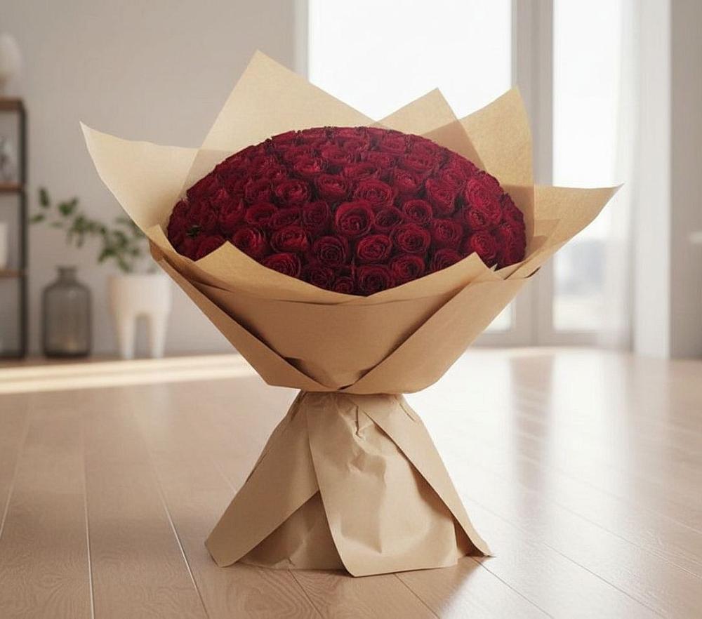 Букет 101 Красная роза в Белово