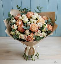 Букет цветов из:  Альстромерии и Розы #REPLACE_PRED# Белово